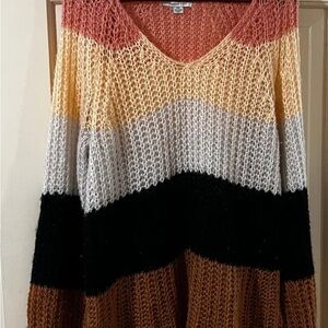 American  Eagle Multicolor V-Neck Sweater